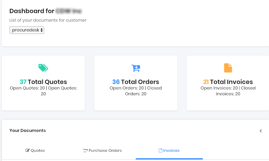 Supplier dashboard