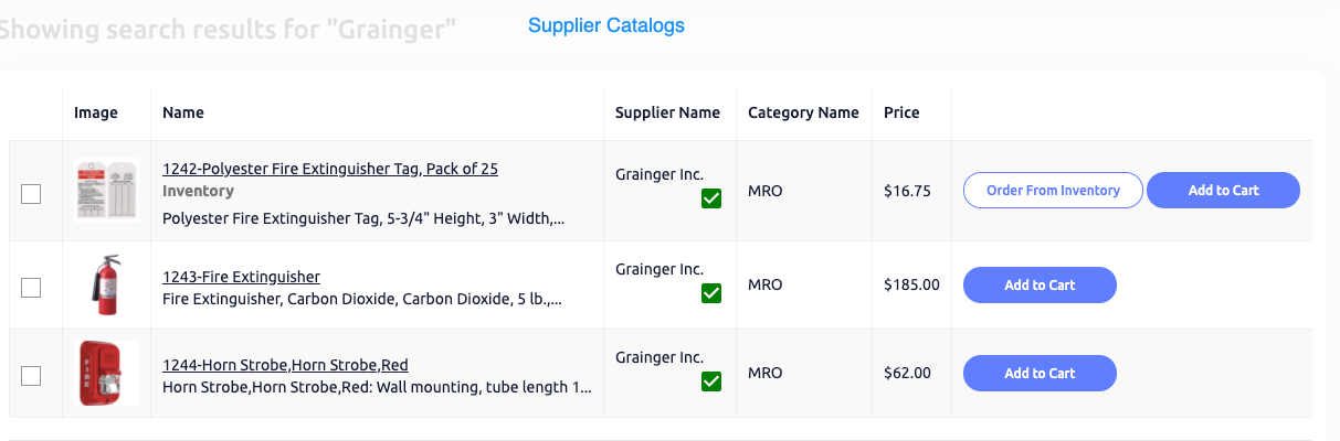 Supplier catalogs for better purchasing experience