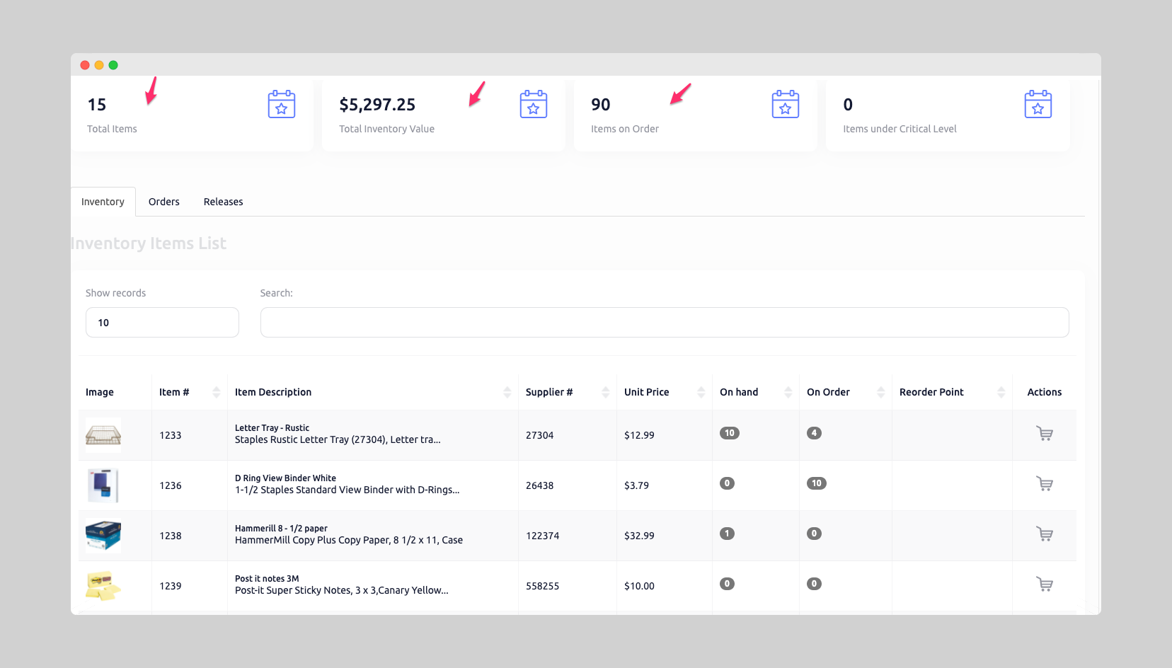 Inventory Management Dashboard