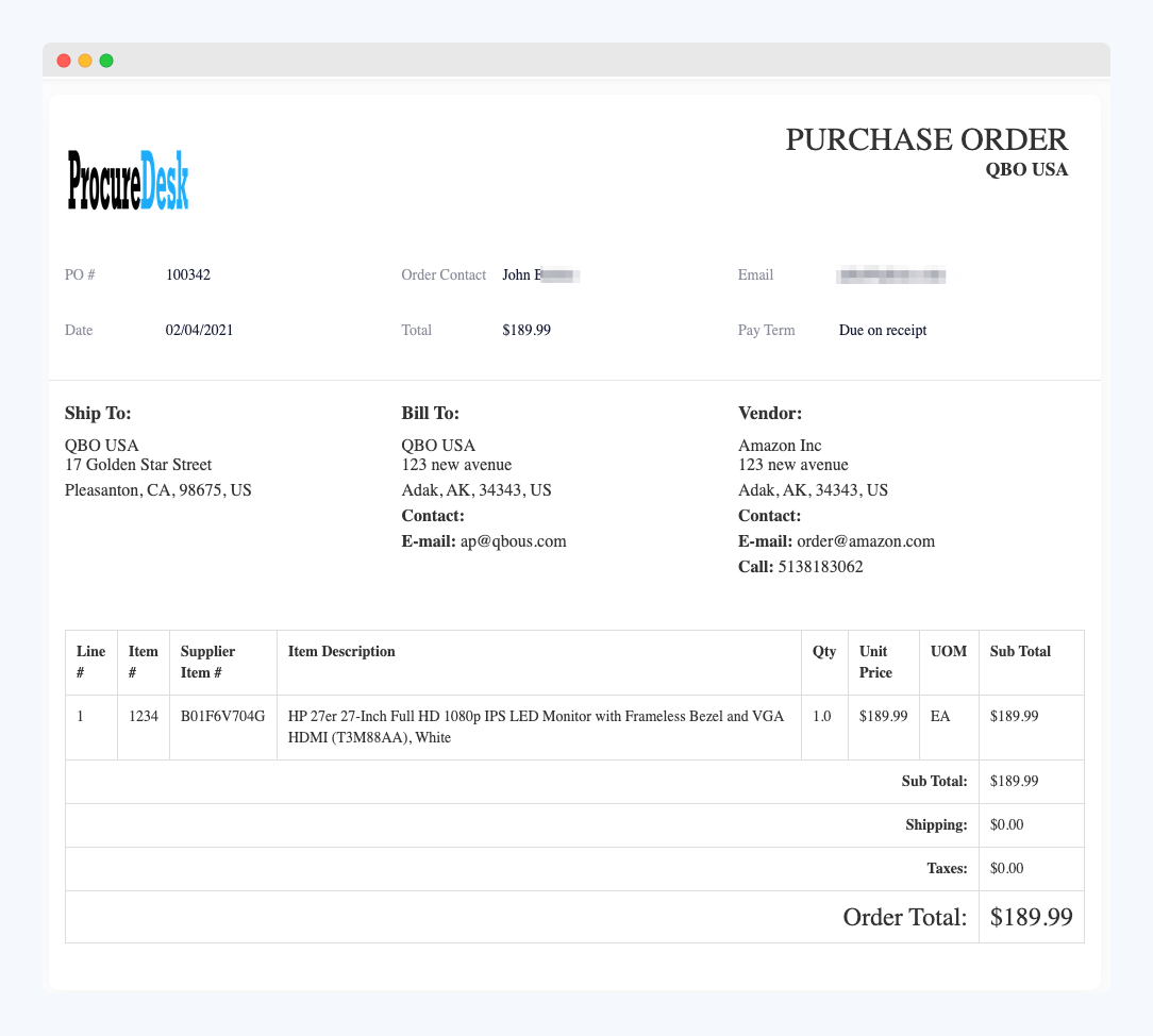 Purchase order automation | purchase order system