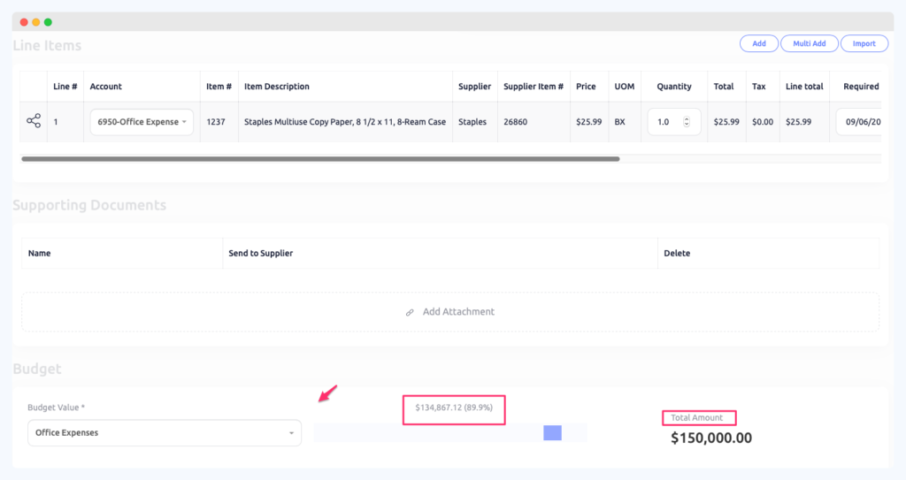 Budgets and purchase order approval process - purchasing system for nonprofit organizations