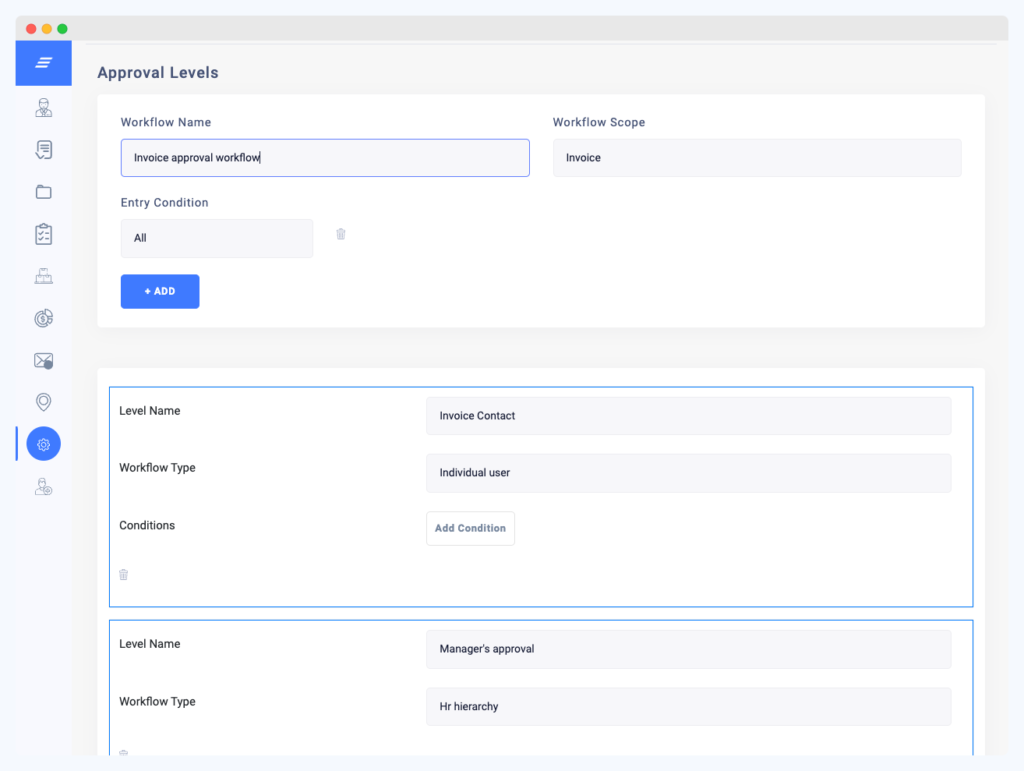 Setup invoice approval workflow