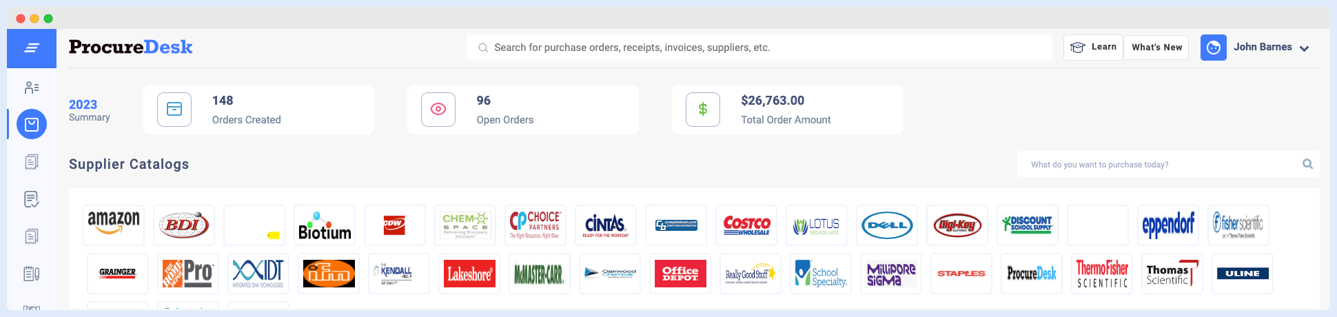 ProcureDesk: Supplier Catalogs