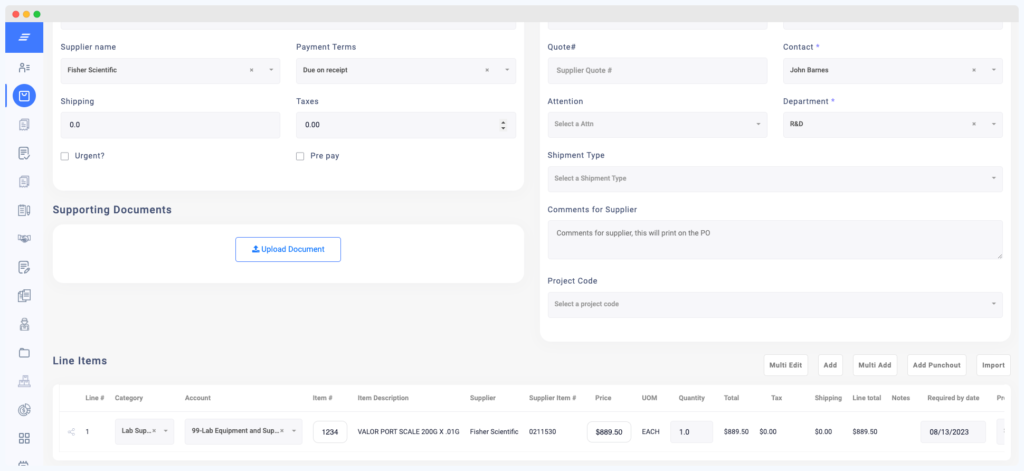 Fisher_punchout_procuredesk_cart
