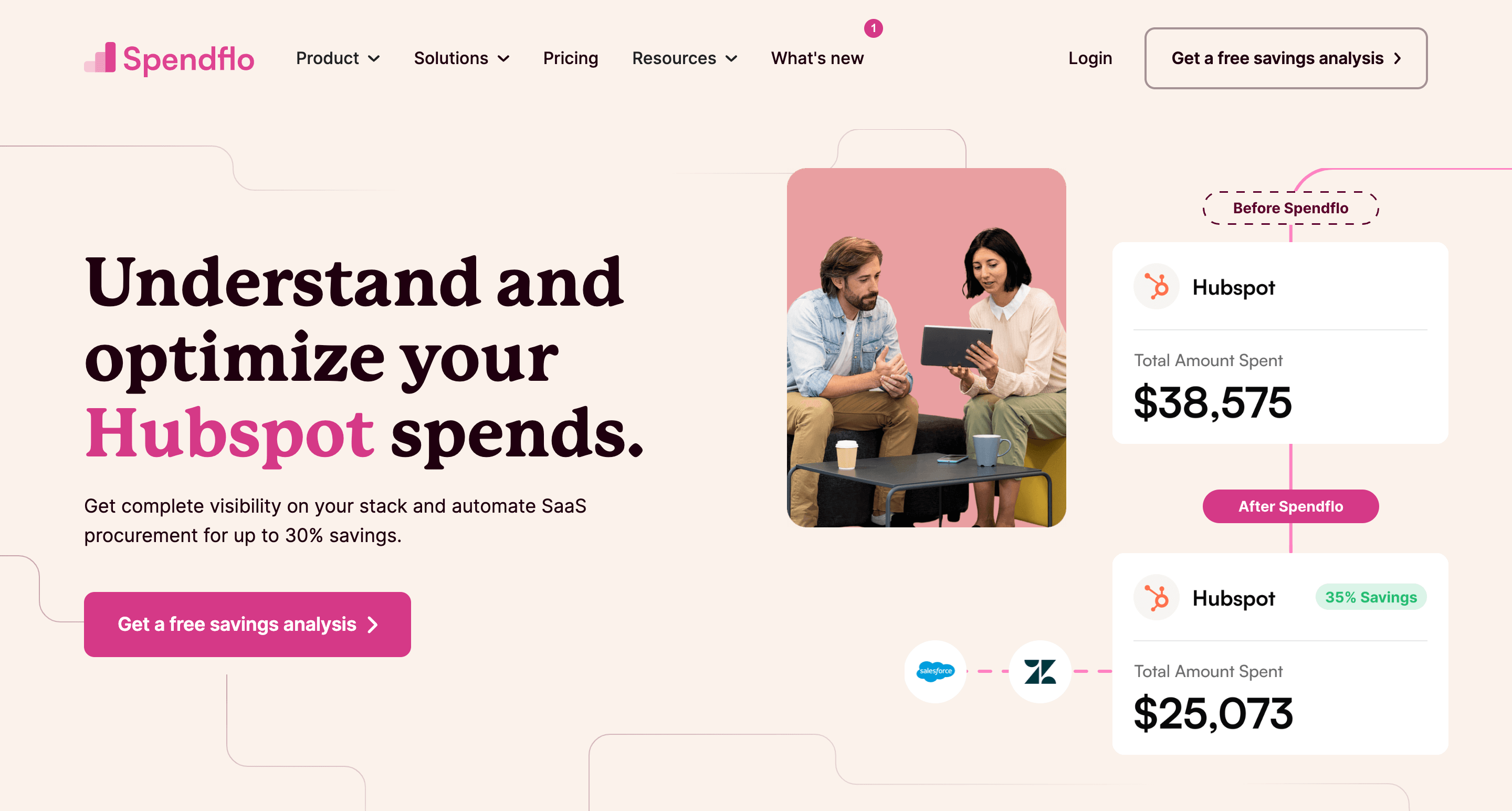 Spendflo homepage: Understand and optimize your spends.