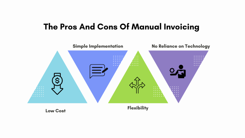 pros and cons of manual invoicing