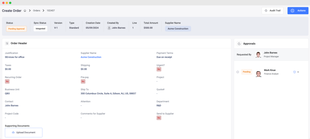 purchase order approval workflow