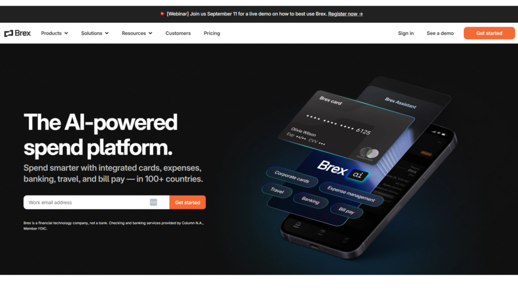 Brex Homepage 