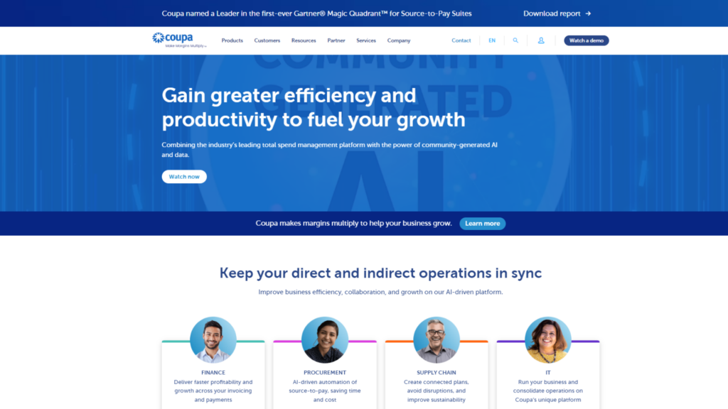 Coupa Homepage