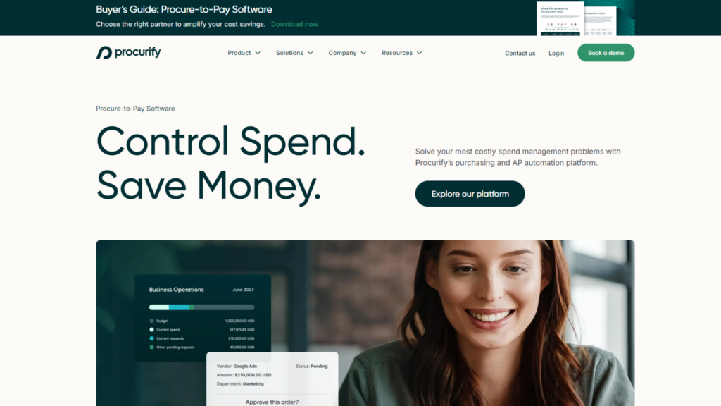 Procurify HomePage