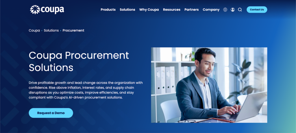 Coupa website homepage