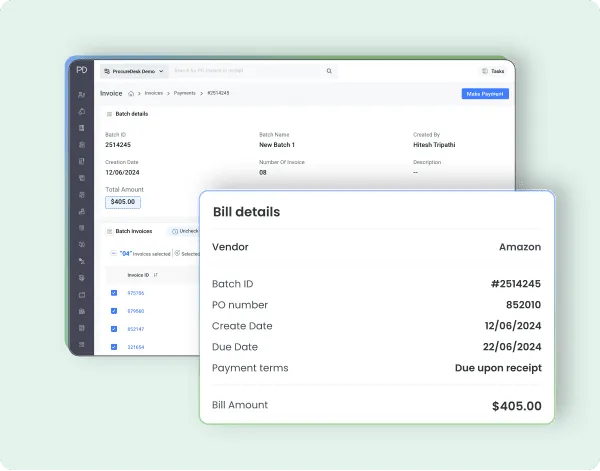 ProcureDesk integration with Bill.com
