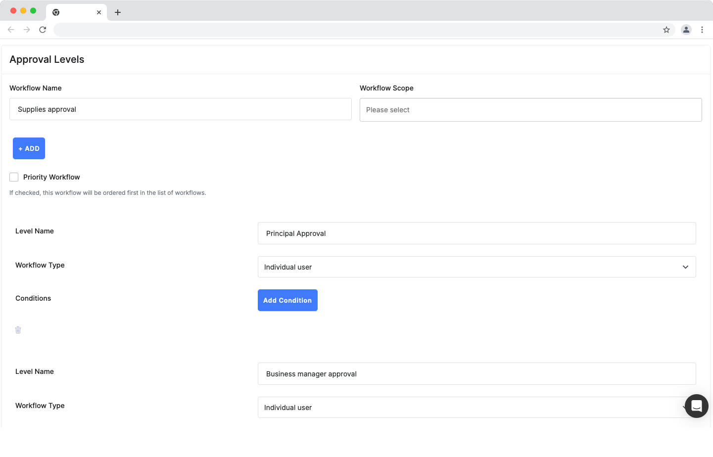 approval workflow