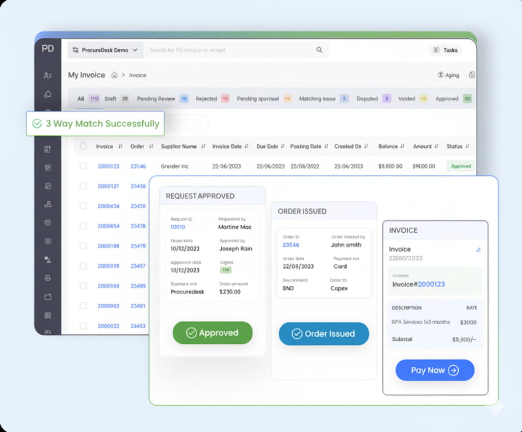 ProcureDesk’s invoice management