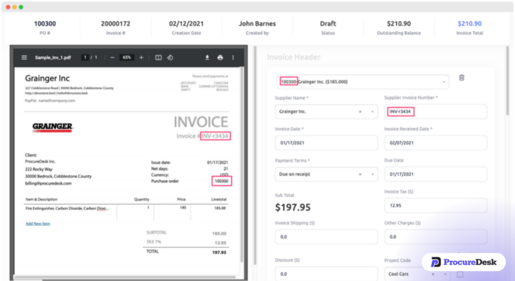 3-Way Matching Gateway