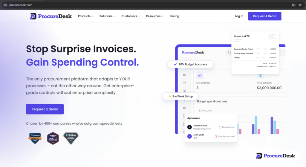 ProcureDesk Homepage