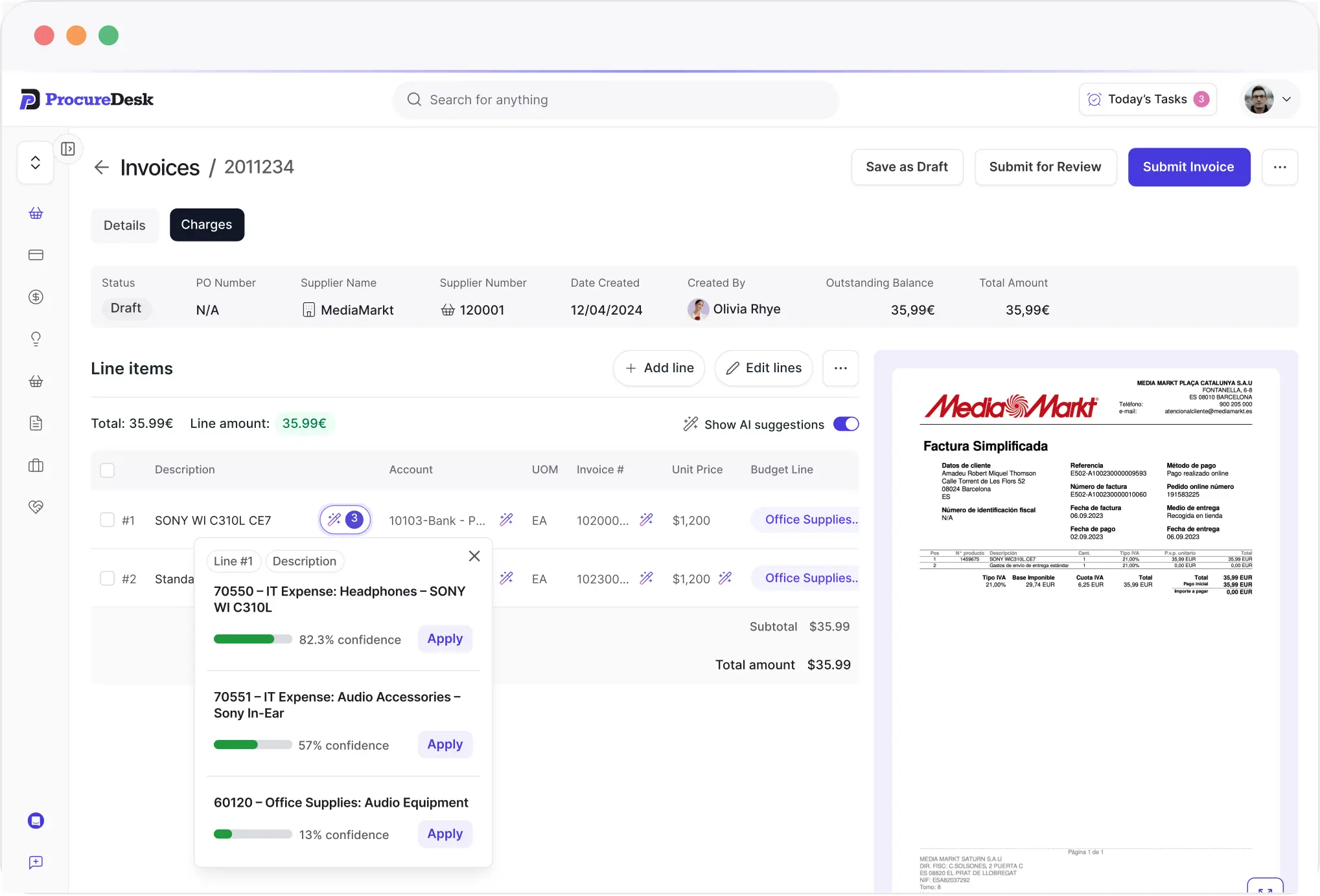 Process invoices 3x faster!
